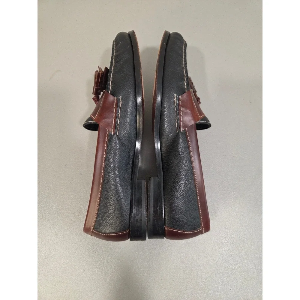 Cole Haan Mens Two Tone Leather Tassel‎ Loafers 11 D Kiltie Dress Preppy